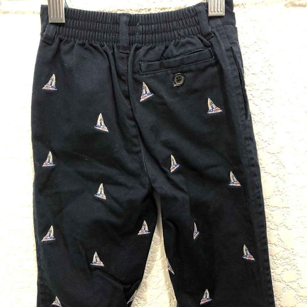 Ralph Lauren Nautical Navy Pants with Sailboats - Picture 4 of 7